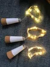 Fairy-Lights Decorative Garland Party-Lamp Wine-Bottle Wedding Garden Rechargeable LED