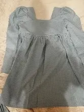 Plaid Dress Puff-Sleeve Square Collar Bclout Black White Sexy Vintage Autumn Casual Woman