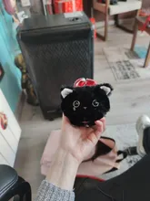 Estuche de lápices kawaii para niñas, estuche escolar de felpa con diseño de gato, de lona, estuche escolar para lápices
