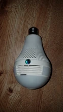 SaleINQMEGA-Luz LED de 360 grados, 1080P, inalámbrica, panorámica, seguridad del hogar, WiFi, Bombilla de ojo de pez CCTV, cámara IP para lámpara, Audio de dos vías