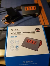 Splitter Power-Adapter Gen2-Hub ORICO USB3.1 Aluminum Super-Speed Samsung 10gbps 