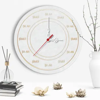 

Decorative The Moment-Now Design Wooden Wall Clock