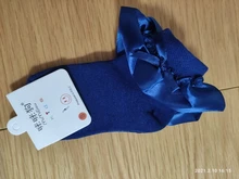 Calcetines con tutú de princesa para niños y niñas, cinta de lazo anudado de seda, de encaje con volantes, tobilleros de algodón para fotografía