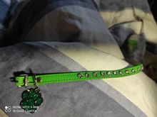 Collar brillante colorido con diamantes de imitación para mascotas, correa de cuero para el cuello, seguro para gatos y perros, accesorios suaves para mascotas, XS/S