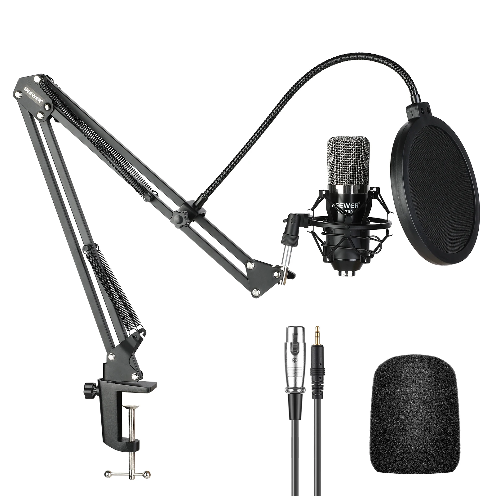 Neewer NW-700 estúdio condensador microfone kit para pc karaoke youtube gravação de transmissão profissional mikrofon com suporte