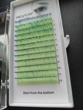 False-Lashes HBZGTLAD Curl 8-15mm Blue Yellow C/D Brand-New