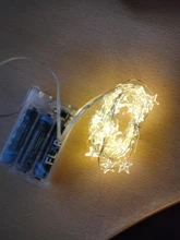 Fairy-Lights Battery-Operated Party-Use Copper 60-Star Outdoor LED Xmas Long for Silver-Color