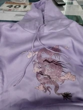 Estampado de dragón suéter con capucha para mujer, tops Kawaii de Hip hop Harajuku de gran tamaño, ropa para mujer