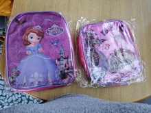 Disney-mochilas a la moda para niños y niñas, mochilas escolares de dibujos animados de Elsa, Princesa, bonitas, impermeables, conjunto de 3 piezas