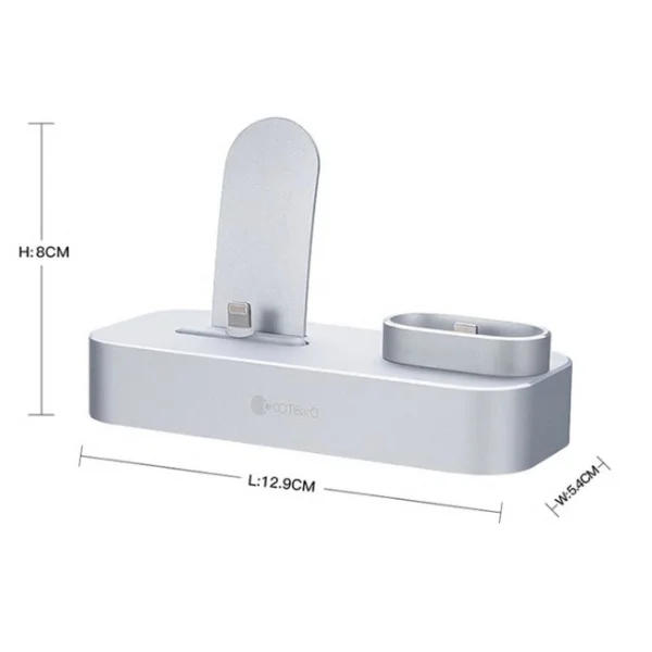 Док-станция COTEetCI Base22 CS7205 для iPhone, AirPods(Серебро