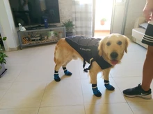 Zapatos para perros de invierno resistente al agua, 4 Uds., botas antideslizantes para nieve y mascotas, Protector de pata reflectante cálido para perros medianos grandes, Labrador Husky
