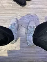 Xpay-Zapatillas De correr Air 350 para Mujer, Zapatos transpirables De ratón del desierto 500 YY 700, sombra De sal, visión suave, color blanco y negro