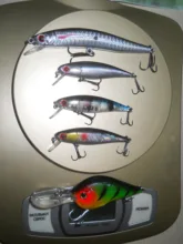 3D Eyes Floating Minnow Wobblers Fishing-Lure Laser Crankbait Aritificial Hard-Plastic