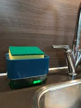 Pump-Dispenser-Box Container Sponge-Holder Soap Liquid Home-Cleaner Kitchen-Dish 