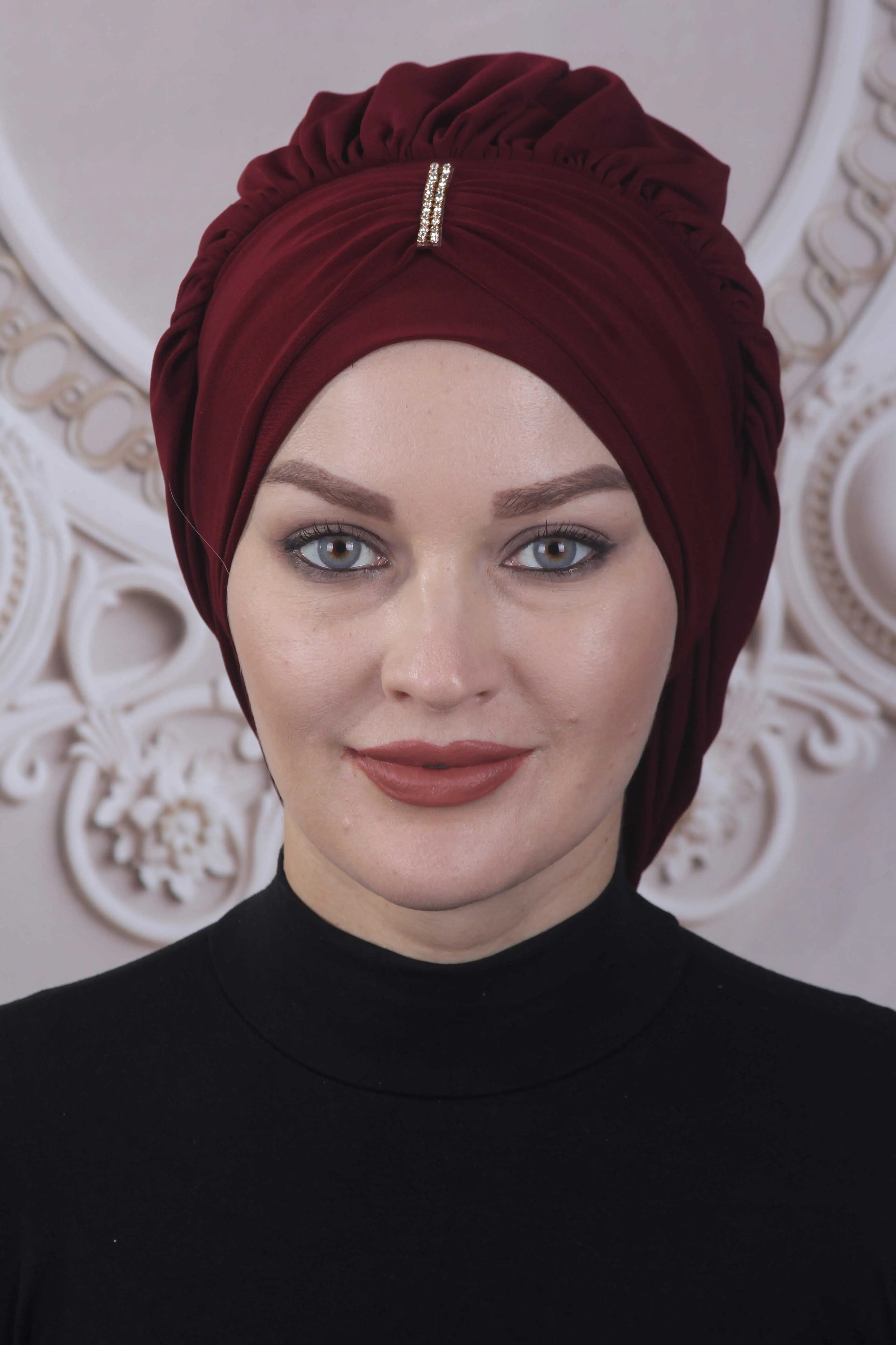 

Hijab Casual Instant Turban for Women Bonnet Lightweight Head Scarf With Casting Stone Bonnets