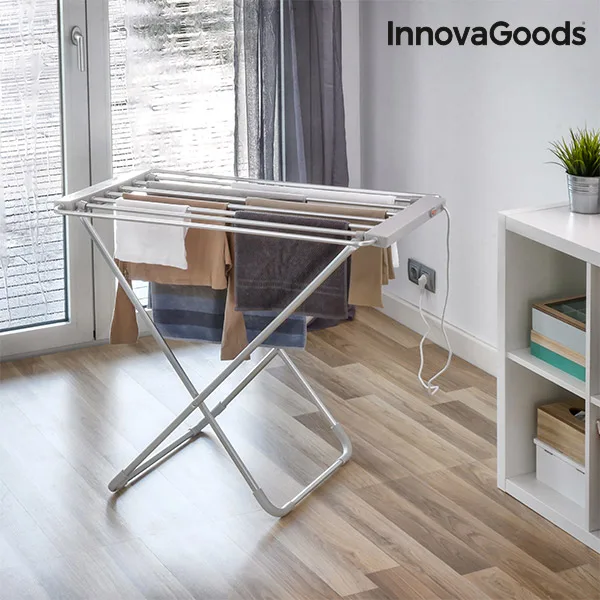 Вешалка для одежды складной электрический InnovaGoods 100 Вт серый(6 полюсов) InnovaGoods