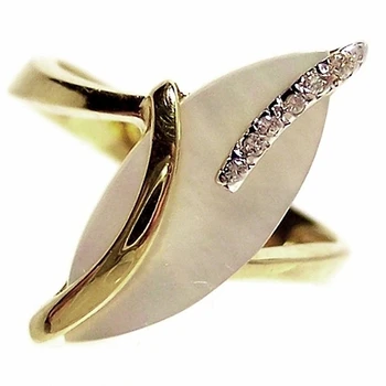 

18k solid gold ring Pearl type shuttle 10mm.x21mm. Weight: 4,4gr. [326]