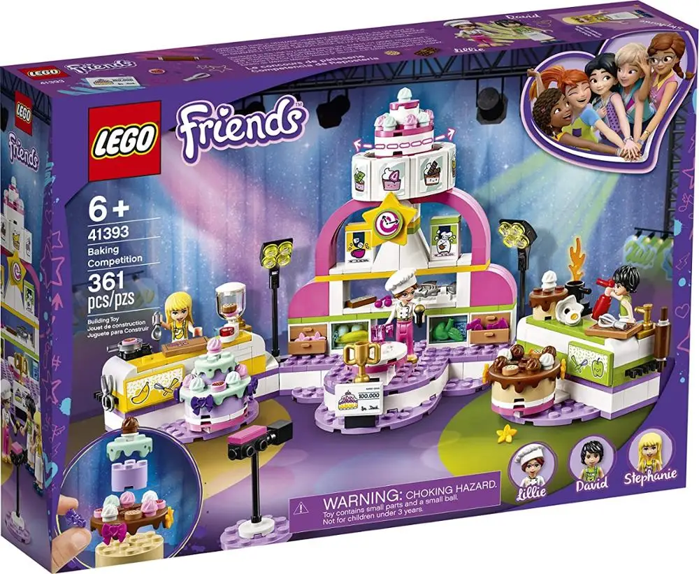 Набор LEGO Friends для конкурсов по выпечке 41393 игрушка выпечки с 3 персонажами и