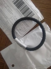 Llattice suave de acero inoxidable de cuero Real imán negro de cuero de vaca de la cuerda pulseras para las mujeres de estilo masculino Bracele joyería