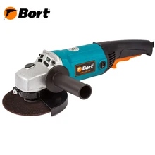 Машина шлифовальная угловая Bort BWS-1500-150(мощность 1400 Вт, диск до 150 мм, блокировка шпинделя, быстрая замена щеток