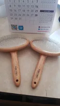 Slicker Brush Pet-Grooming-Comb Wooden Loose-Hair Removing-Mats Hair-Dogs Tangles And