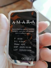 AMARA-lentillas cosméticas, lentillas de colores para ojos, bonitas, serie negra, 1 par