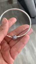 925-Sterling-Silver Bracelet Bangles Jewelry Women Chain Snake Heart Blue Eye No Snowflake