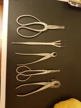 Tijera para podar raíces, Grado Profesional, 190mm, 4Cr13MoV, herramientas de bonsái de acero de aleación de TianBonsai