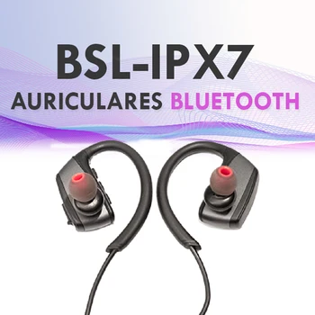 

In ear wireless sports headset with Bluetooth BSL-IPX7 technology, hands-free, waterproof, noise canceling