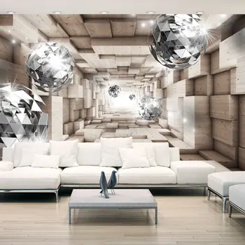 

Wooden wall mural-In to Tunnel - 300x210 cm