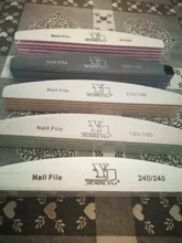 5 unids/lote uñas de Color de la mezcla Limas/80/100/150/180/240 Grit Archivo de papel de lija de Cuticle Remover amortiguadores de herramienta de la manicura Set