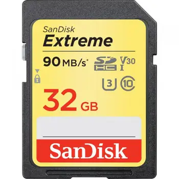 

Sandisk Extreme flash memory 32 GB SDHC Class 10 UHS-I