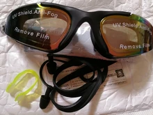 Gafas de natación de silicona profesional Anti-niebla UV gafas de natación con auricular para hombres mujeres deportes acuáticos gafas