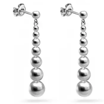 

Earrings Sunduk from silver "track of balls"