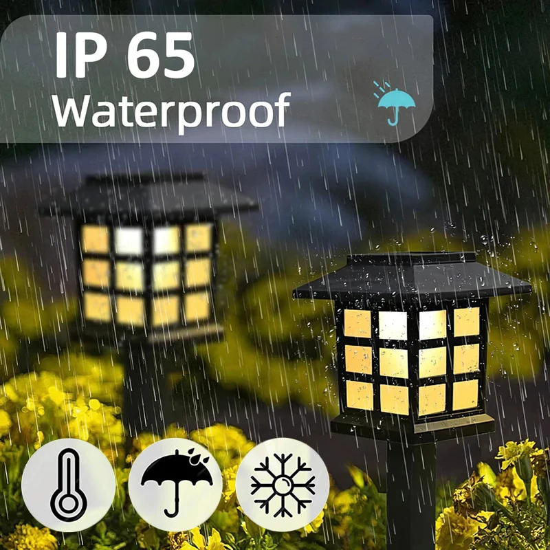 Solar Powered LED Garden Lights Outdoor IP65 Waterproof Solar Lantern For Lawn Pathway Patio Street Decoration solar security light