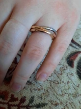 Ramos-Conjunto de anillos clásicos de 3 rondas para mujer, joyería de acero inoxidable para boda y compromiso