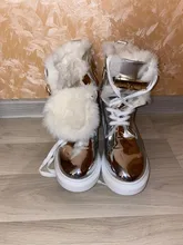 Ankle-Boots Sneakers Warm-Shoes High-Top Women Winter Short Black/sliver LEOSOXS No 