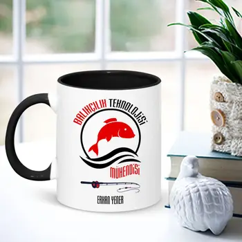 

Personalized Professional Fishing Technology Engineer Black Mug Cup