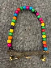 Loro mascota de madera Natural, columpio colorido, juguete de aves, Pinzón, periquito, cacatúa, pájaro amoroso, periquito, loro, jaula, Juguetes