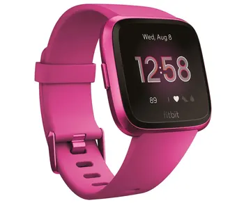 

FITBIT VERSA LITE LILAC ALUMINUM SMARTWATCH SPORTS WATCH WITH TOUCH SCREEN AND BELT LILAC