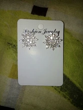 Pendientes de cristal con escamas de nieve para mujer, aretes de tuerca con férula para mujer, pendientes y joyas para boda al por mayor