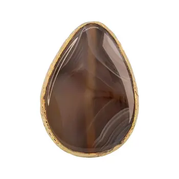 

Women's ring dimensionless natural stone (gray) (54340)