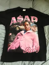 NAGRI-Camisa con estampado de ASAP para caballero, camiseta tipo harajuku suelta de manga corta con retrato gráfico impreso, estética casual, playeras divertidas de pareja de uso en verano, modelo nuevo