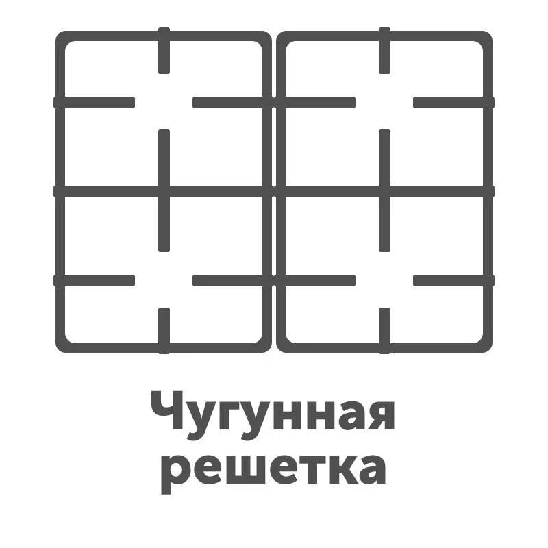 Встраиваемая панель с чугунными решетками AVEX HM 6042 B ручки темный металл чёрное