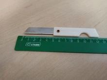 Suministros de oficina para estudiantes, cuchillo de arte plegable en blanco y negro, herramienta portátil, MGD01, 5 unids/lote