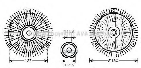 Ava Msc417_муфта Вентилятора! Mb Sprinter 2.2d/2.7d Om611/Om612 00 Ava Msc417 Ava арт. MSC417