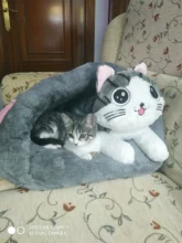 Warm Cat Bed Pet Puppy Cat House Winter Dog Cat Cushion Mat Indoor Basket Cave Kennel