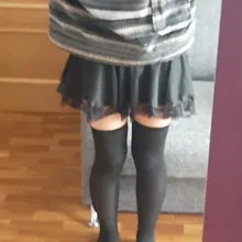 Mini Skirts Outfits Lace A-Line Pleated Patchwork Streetwear Goth-Dark Black High-Waist