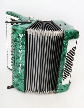 

Kristall-iii-60/30-gr Kristall accordion 30/60/III/5, green, with straps and case, weltmeister