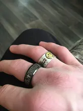 Letdiffery de acero inoxidable de Color negro cruz de jesús carta anillo de rezo de biblia anillos de dedo para los hombres 8mm joyas de amuleto